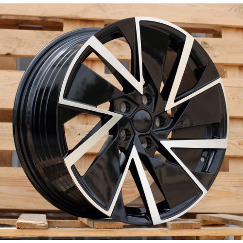 Alu kola Racing Line YF0445, 19x8 5x112 ET45, černá + leštění