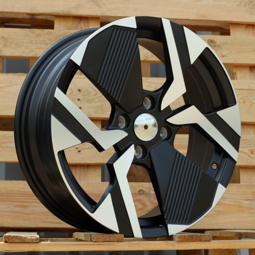 Alu kola Racing Line YF6148, 17x6.5 4x108 ET32, černá matná + leštění