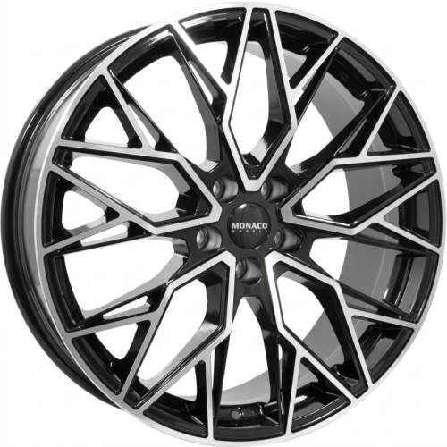 Alu kola MONACO WHEELS GP15, 19x8 5x114.3 ET45, černá lesklá + leštění (zátěžová)